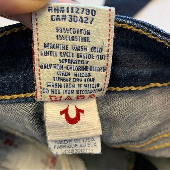 True religion boot cut jeans gold sequin pocket - Picture 7 of 12